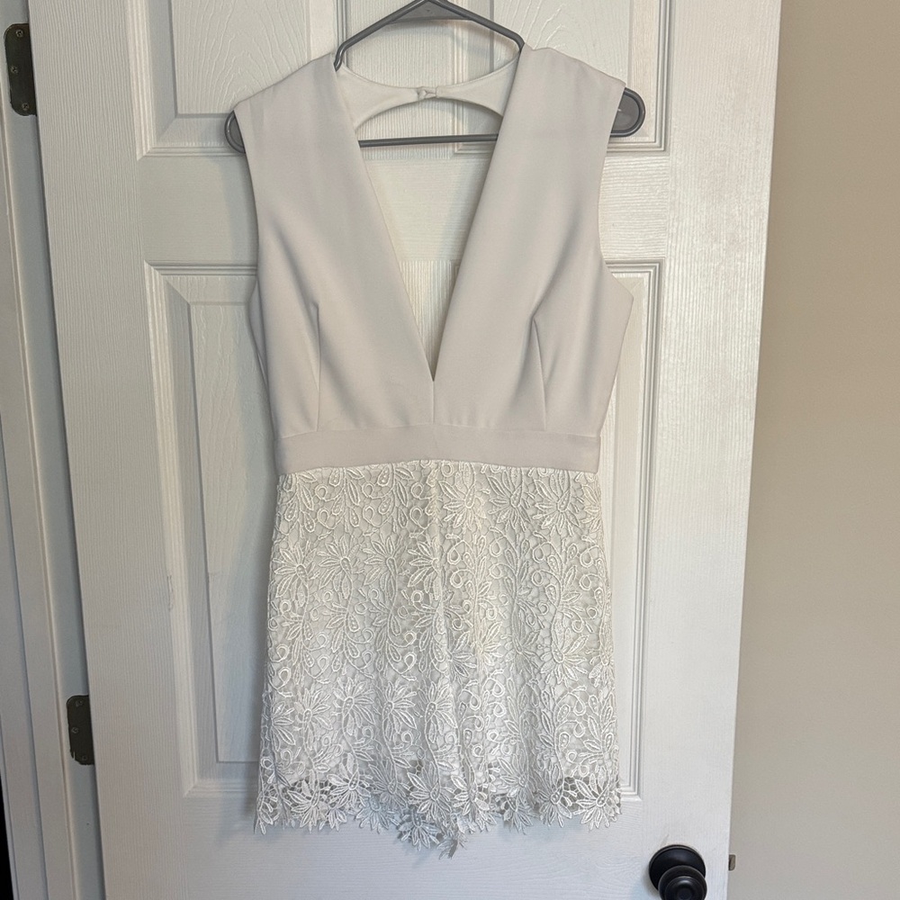 Karlie Ivory Lace Mini Dress